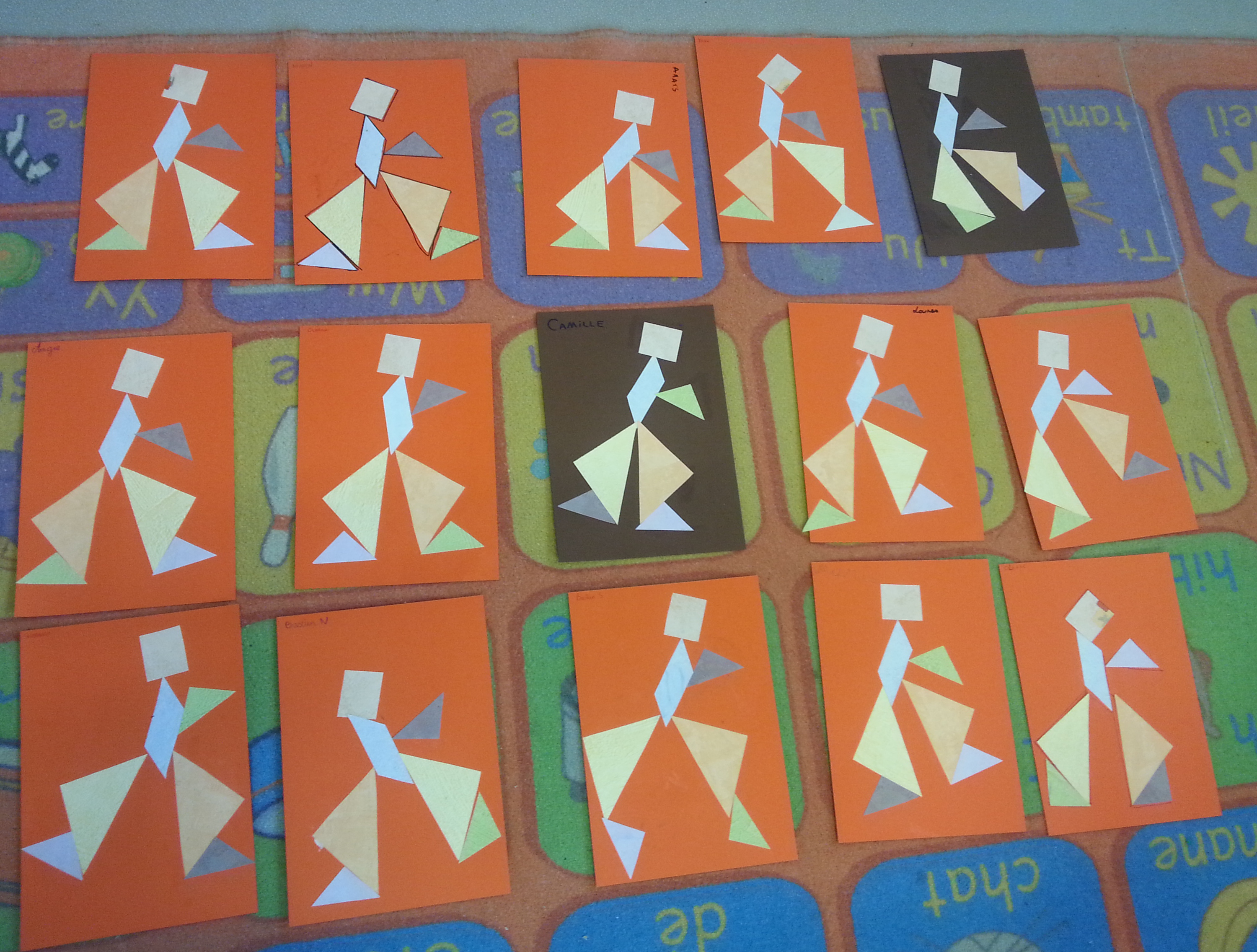 Fete Des Peres En Maternelle Tangrams Et Boite A Gateaux Sac D Ecole Ressources Pour La Classe